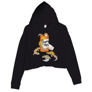 Reptile Happy Pills Leopard Gecko Lover Crop Fleece Hoodie