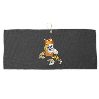 Reptile Happy Pills Leopard Gecko Lover Large Microfiber Waffle Golf Towel