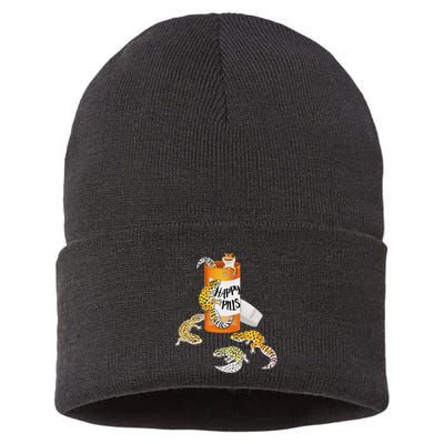 Reptile Happy Pills Leopard Gecko Lover Sustainable Knit Beanie