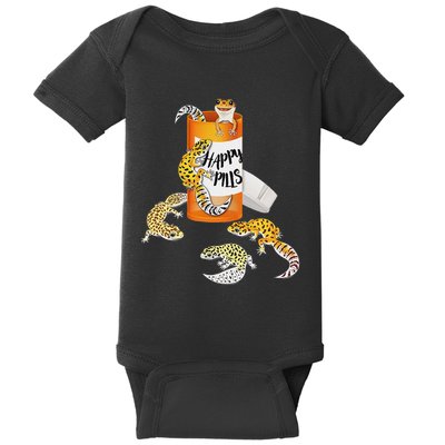 Reptile Happy Pills Leopard Gecko Lover Baby Bodysuit