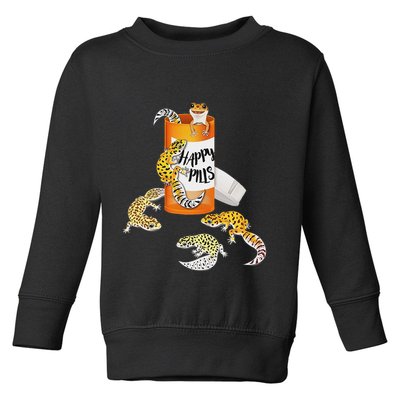 Reptile Happy Pills Leopard Gecko Lover Toddler Sweatshirt