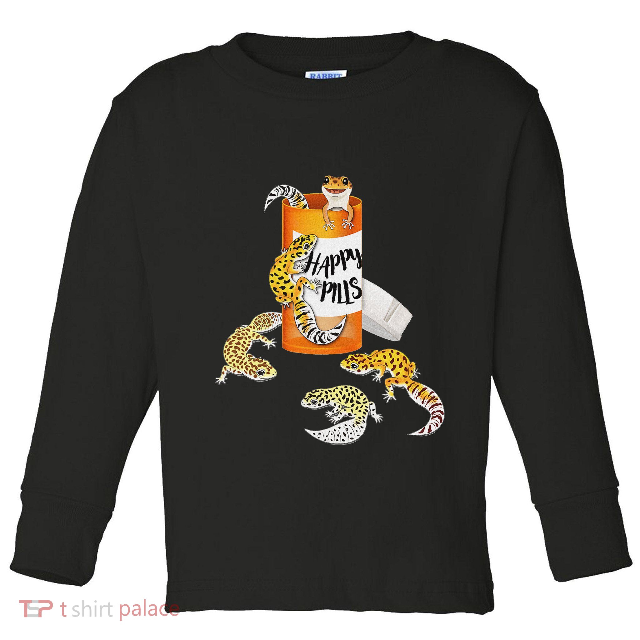 Reptile Happy Pills Leopard Gecko Lover Toddler Long Sleeve Shirt