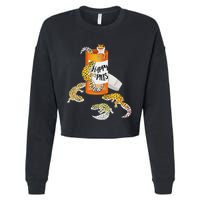 Reptile Happy Pills Leopard Gecko Lover Cropped Pullover Crew