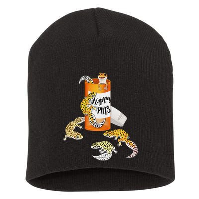 Reptile Happy Pills Leopard Gecko Lover Short Acrylic Beanie