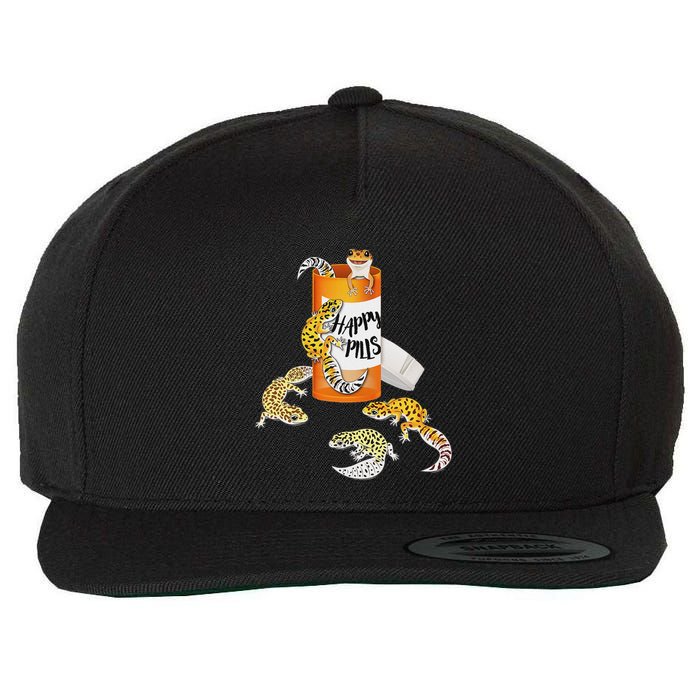 Reptile Happy Pills Leopard Gecko Lover Wool Snapback Cap