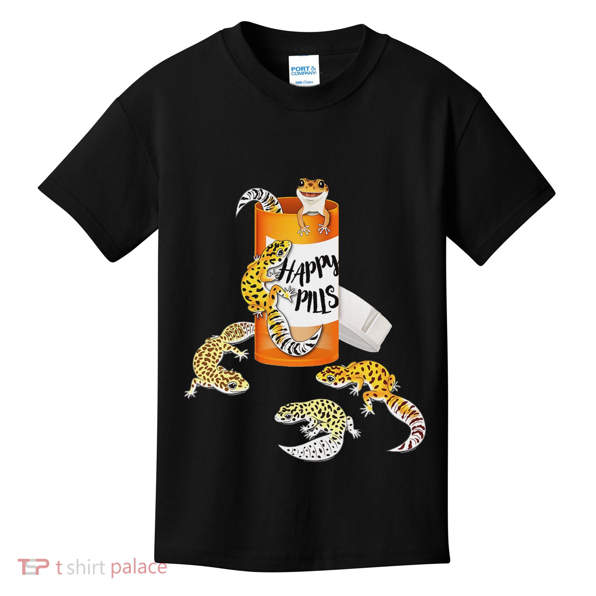 Reptile Happy Pills Leopard Gecko Lover Kids T-Shirt