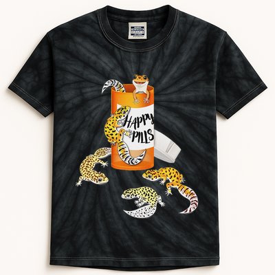 Reptile Happy Pills Leopard Gecko Lover Kids Tie-Dye T-Shirt