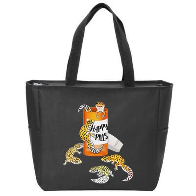 Reptile Happy Pills Leopard Gecko Lover Zip Tote Bag