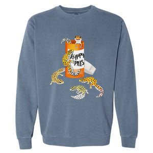 Reptile Happy Pills Leopard Gecko Lover Garment-Dyed Sweatshirt