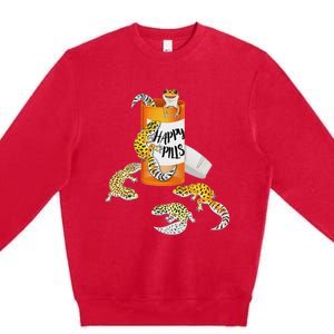 Reptile Happy Pills Leopard Gecko Lover Premium Crewneck Sweatshirt