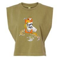 Reptile Happy Pills Leopard Gecko Lover Garment-Dyed Women's Muscle Tee