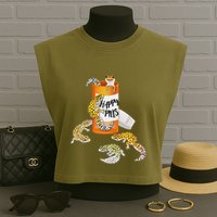 Reptile Happy Pills Leopard Gecko Lover Garment-Dyed Women's Muscle Tee