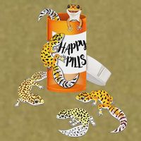 Reptile Happy Pills Leopard Gecko Lover Garment-Dyed Women's Muscle Tee