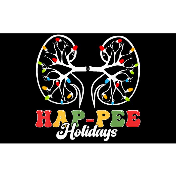 Retro Hap Pee Holidays Christmas Dialysis Nurse Kidney Xmas Bumper Sticker