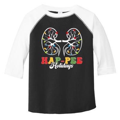 Retro Hap Pee Holidays Christmas Dialysis Nurse Kidney Xmas Toddler Fine Jersey T-Shirt