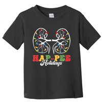 Retro Hap Pee Holidays Christmas Dialysis Nurse Kidney Xmas Toddler T-Shirt