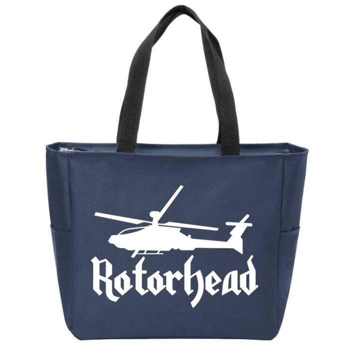 Rotorhead Helicopter Pilot Zip Tote Bag