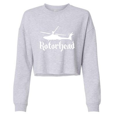 Rotorhead Helicopter Pilot Cropped Pullover Crew