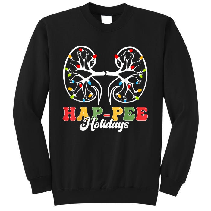 Retro Hap Pee Holidays Christmas Dialysis Nurse Kidney Xmas Sweatshirt