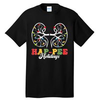 Retro Hap Pee Holidays Christmas Dialysis Nurse Kidney Xmas Tall T-Shirt