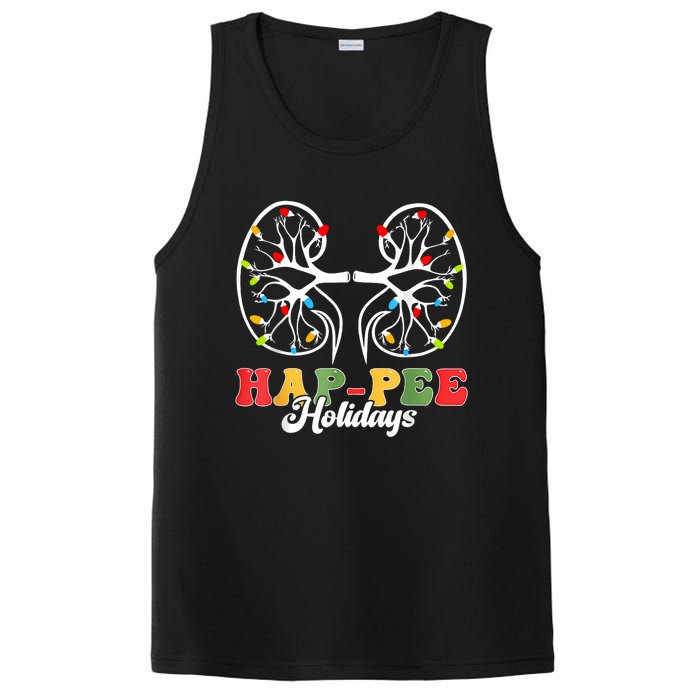 Retro Hap Pee Holidays Christmas Dialysis Nurse Kidney Xmas PosiCharge Competitor Tank