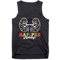 Retro Hap Pee Holidays Christmas Dialysis Nurse Kidney Xmas Tank Top