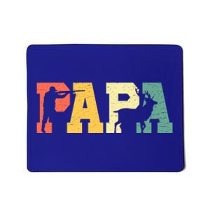 Retro Hunting Papa Dad Daddy Fathers Day Deer Elk Hunter Gift Mousepad