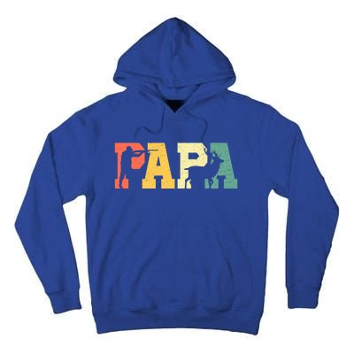 Retro Hunting Papa Dad Daddy Fathers Day Deer Elk Hunter Gift Tall Hoodie