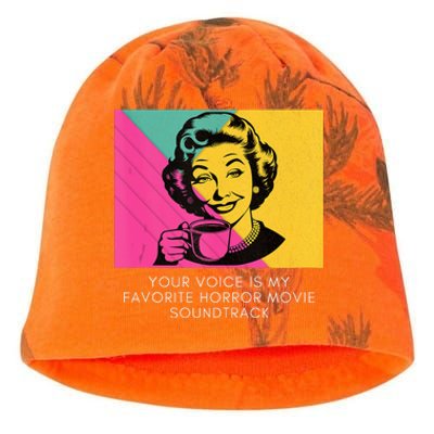 Retro Humor Quote Horror Movie Soundtrack Sarcasm Meme Kati - Camo Knit Beanie