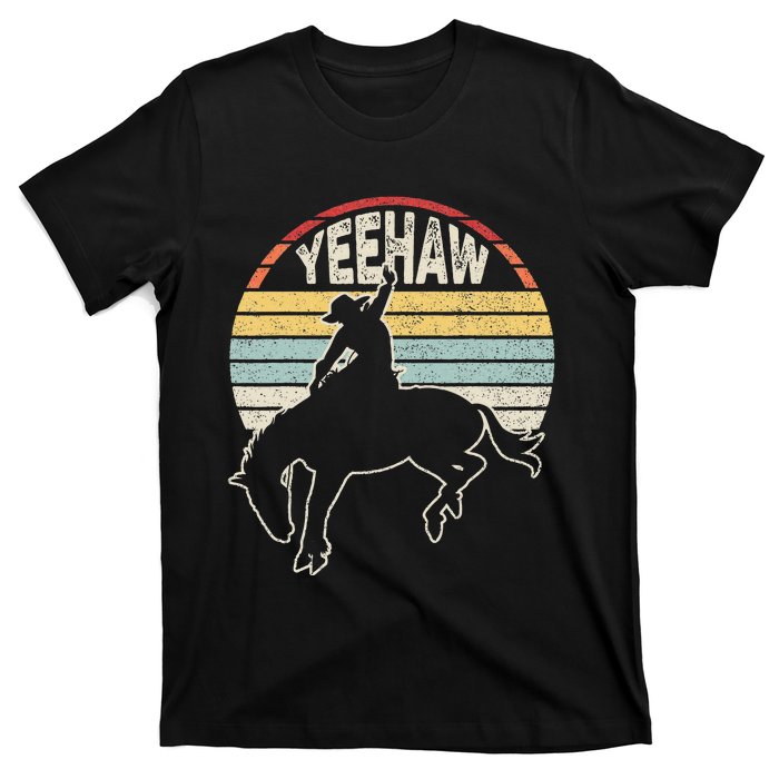 Retro Horse Riding Yeehaw Rodeo Cowboy Western Country T-Shirt