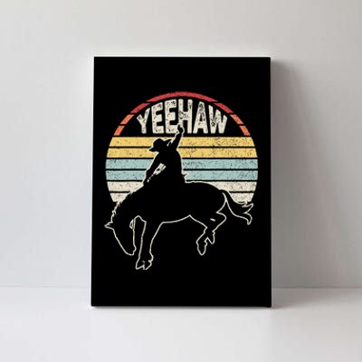 Retro Horse Riding Yeehaw Rodeo Cowboy Western Country Canvas