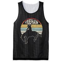 Retro Horse Riding Yeehaw Rodeo Cowboy Western Country Mesh Reversible Basketball Jersey Tank