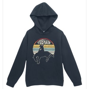 Retro Horse Riding Yeehaw Rodeo Cowboy Western Country Urban Pullover Hoodie