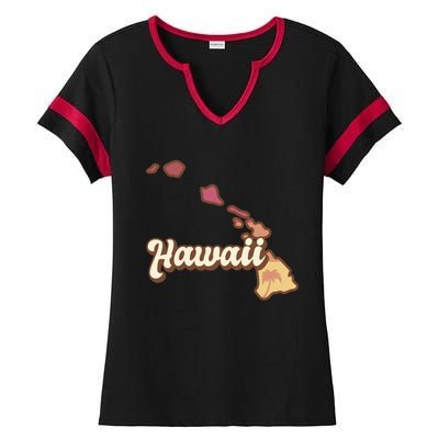 Retro Hawaii Ladies Halftime Notch Neck Tee