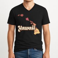 Retro Hawaii V-Neck T-Shirt