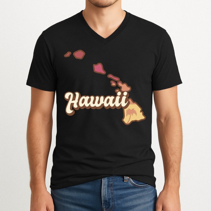 Retro Hawaii V-Neck T-Shirt