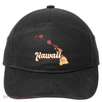 Retro Hawaii 7-Panel Snapback Hat