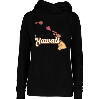 Retro Hawaii Womens Funnel Neck Pullover Hood