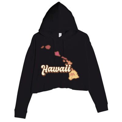 Retro Hawaii Crop Fleece Hoodie