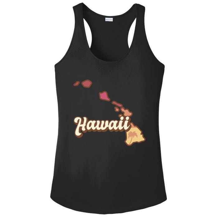 Retro Hawaii Ladies PosiCharge Competitor Racerback Tank