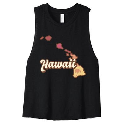 Retro Hawaii Women's Racerback Cropped Tank