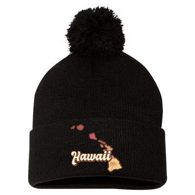 Retro Hawaii Pom Pom 12in Knit Beanie