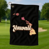 Retro Hawaii Golf Towel