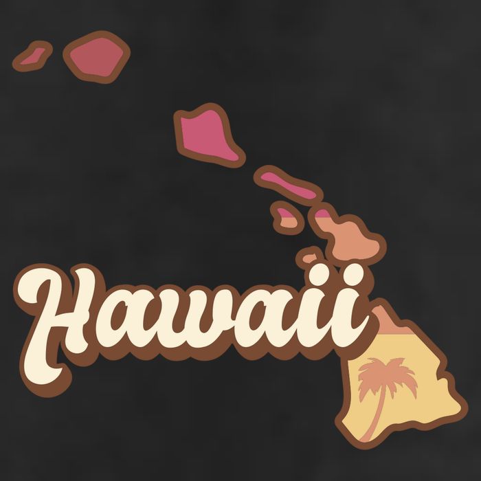 Retro Hawaii Golf Towel