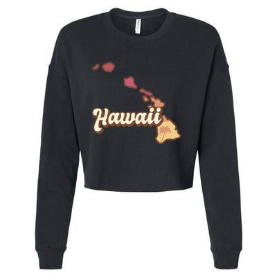 Retro Hawaii Cropped Pullover Crew