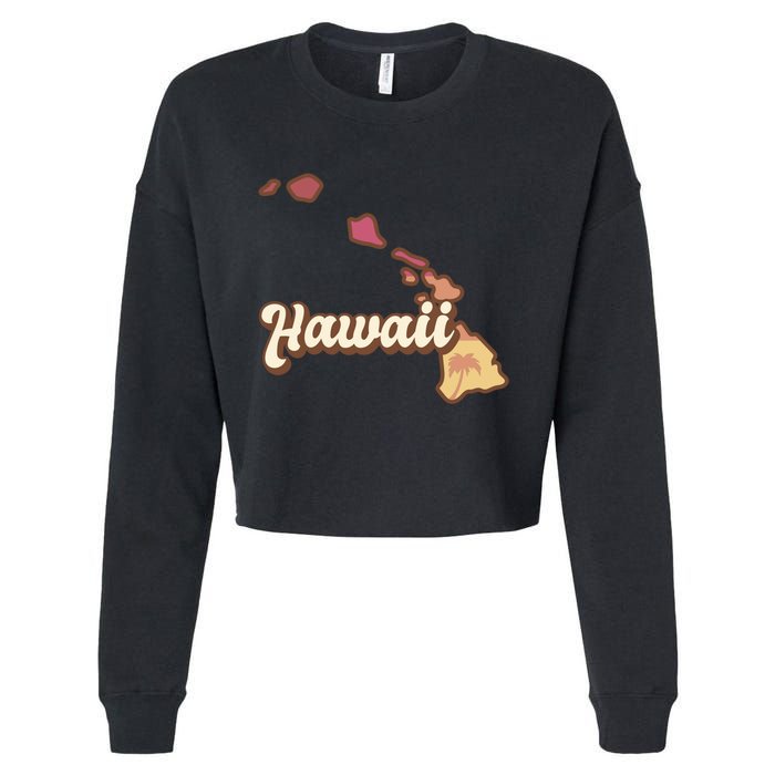 Retro Hawaii Cropped Pullover Crew