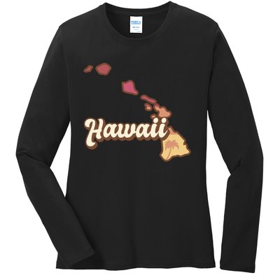 Retro Hawaii Ladies Long Sleeve Shirt