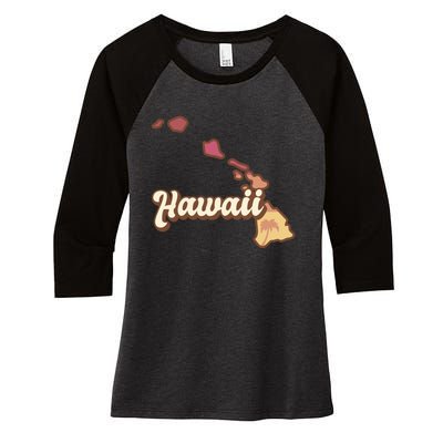 Retro Hawaii Women's Tri-Blend 3/4-Sleeve Raglan Shirt