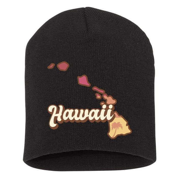 Retro Hawaii Short Acrylic Beanie