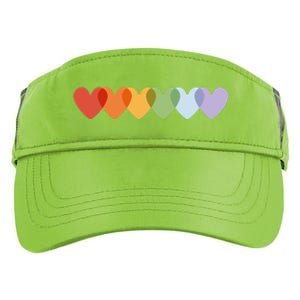 Rainbow Hearts Adult Drive Performance Visor